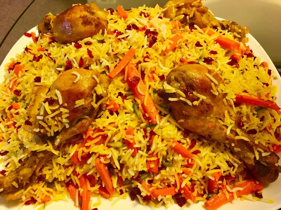 هویج پلو با مرغ ، غذای مجلسی و خوشمزه شیرازی