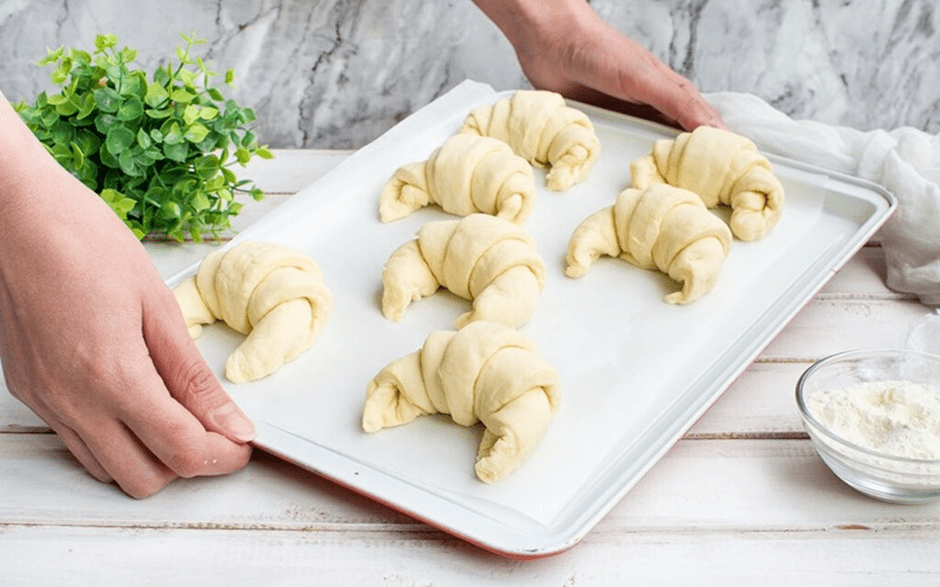 طرز تهیه کروسان با خمیر هزارلا